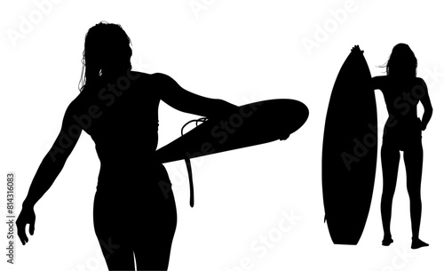 surfistas, contraluz, vector, tabla, surf, mar, atardecer, mujer surfista, silueta, tablista, ilustracion, arte surf, rosa, surfista en la playa, chica surf, mujer