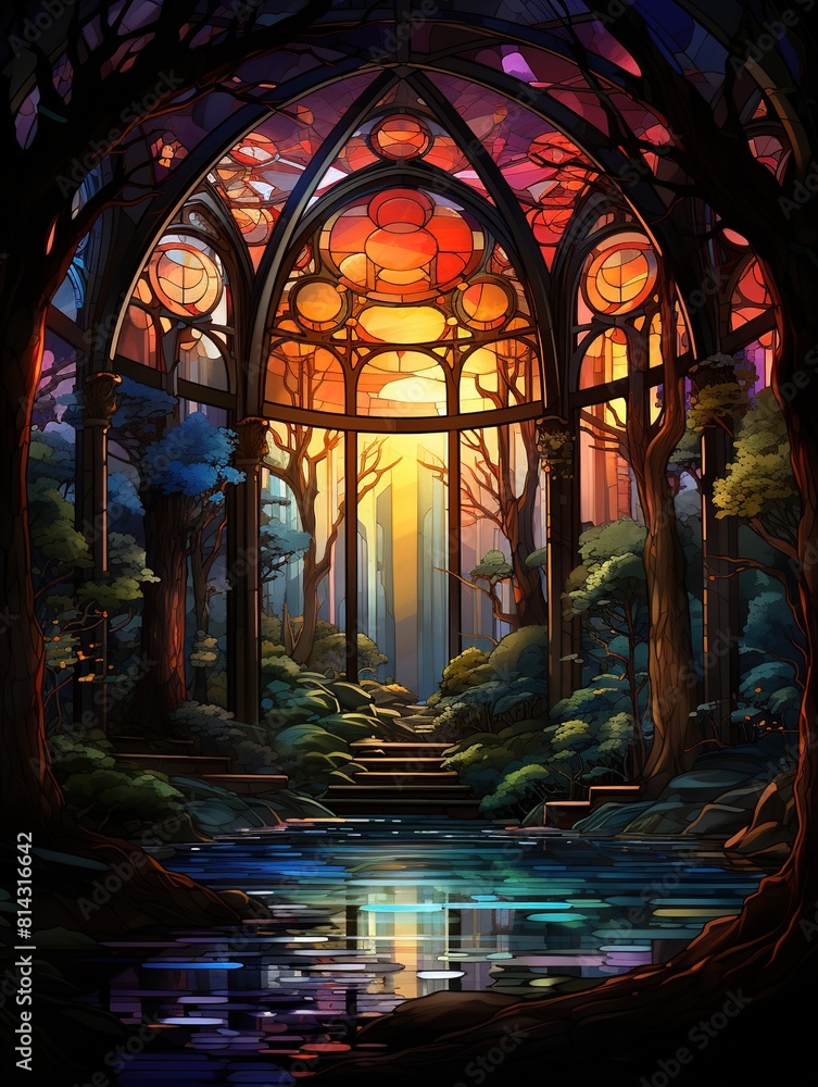 Fototapeta premium stained glass window
