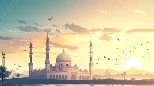 Vector Art Depicting Traditional Islamic Art Forms
