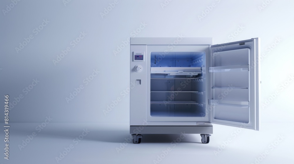 An image of a medical-grade freezer for storing sensitive biologicals An image of a medical-grade freezer for storing sensitive biologicals