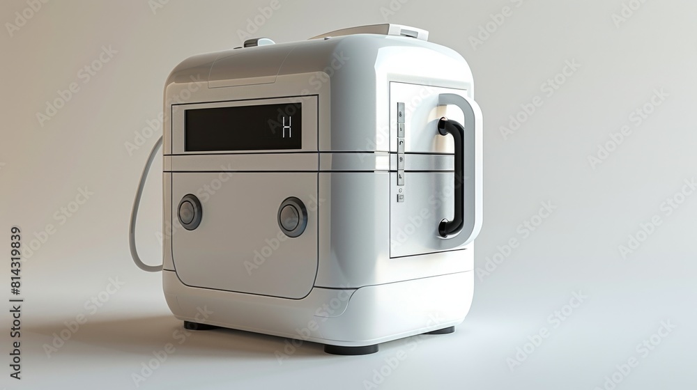 a portable oxygen concentrator, isolated on white. a portable oxygen concentrator, isolated on white.