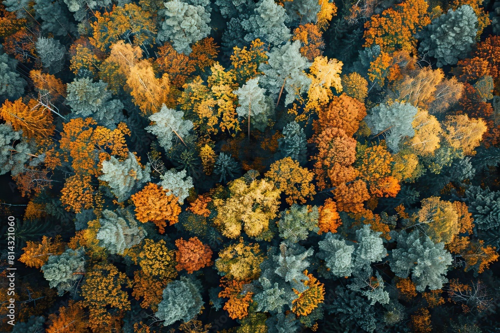 Aerial view of colourful forest and woodlands in autumn in Vorumaa Estonia. Aerial view of colourful forest and woodlands in autumn in Vorumaa Estonia.