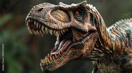 Detailed Portrait of a Predatory Dinosaur 