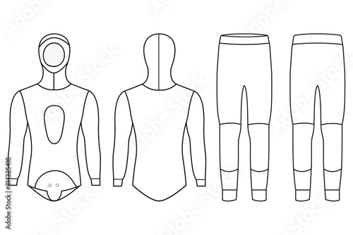 Nataly Osmann Camo Spearfishing Wetsuits Men mockup vector design