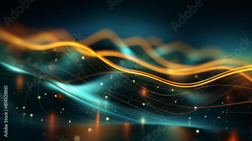 Abstract dark green gradient commercial organic background, abstract graphic poster PPT background