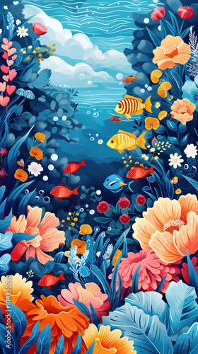 Designing the Depths  Creating a Masterpiece Vector Art and Illustration for World Ocean Day 