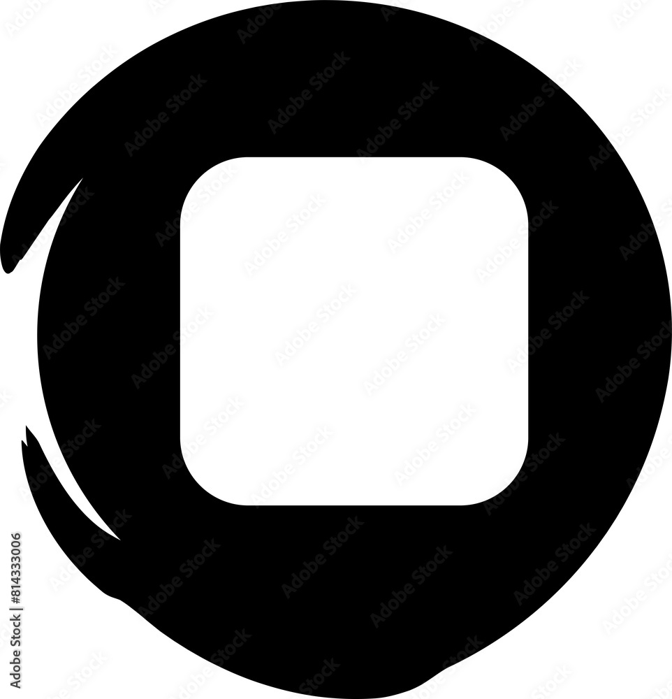 Circle brush frames with rounded square border layout Circle brush frames with rounded square border layout