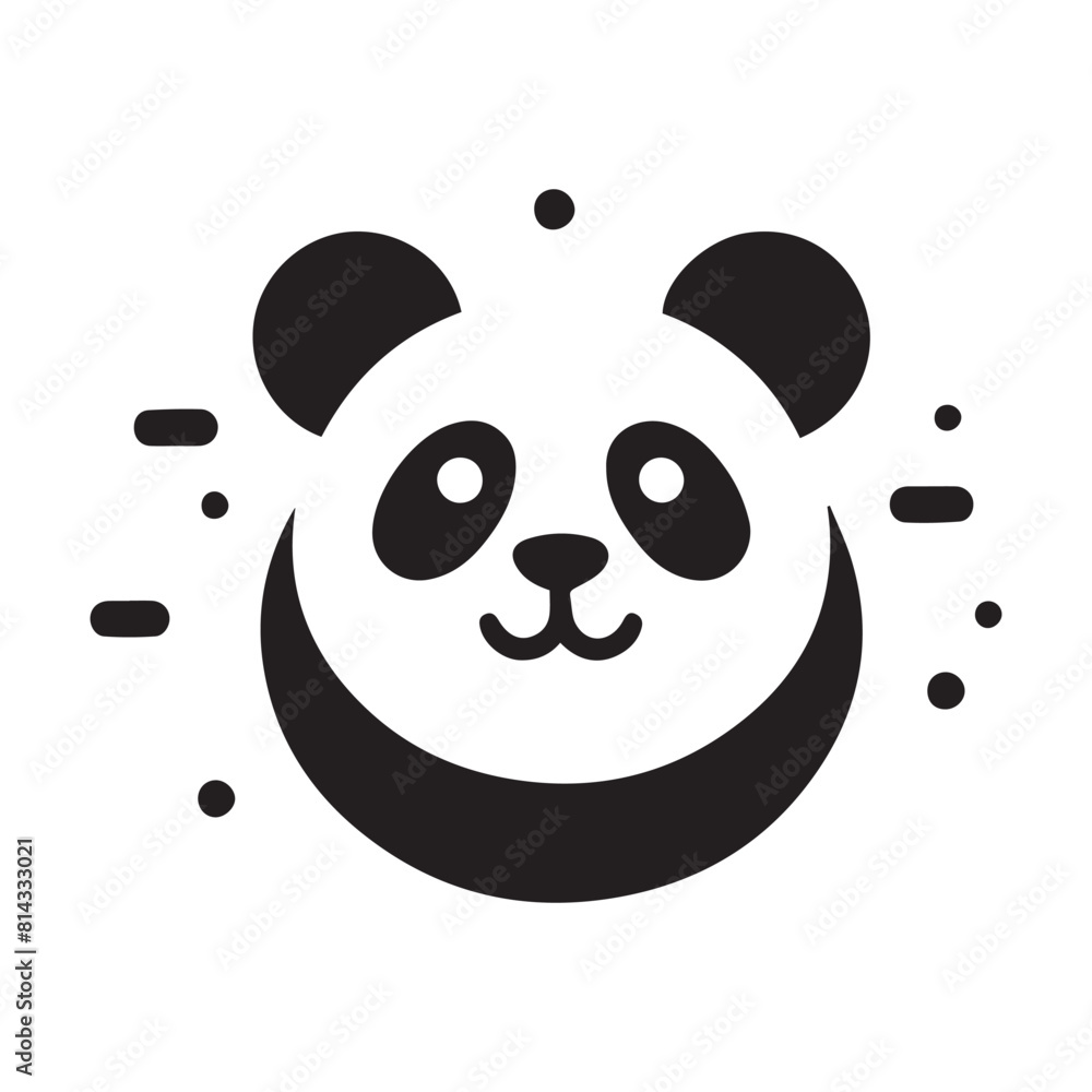 Minimalist Panda logo Minimalist Panda logo