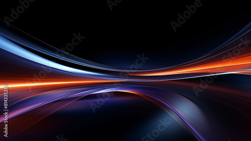 Abstract light background, realistic neon lines background illustration design