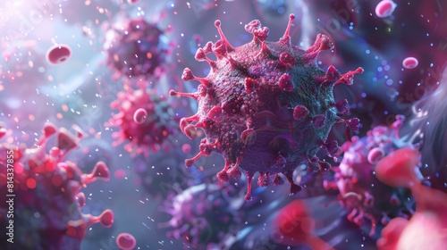This illustration shows Adeno-associated viruses  AAVs  in 3D