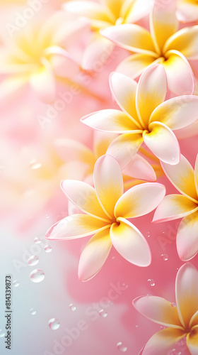 Beautiful pink flowers with blurred background © jiejie