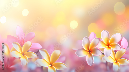 Beautiful pink flowers with blurred background