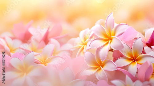 Beautiful pink flowers with blurred background