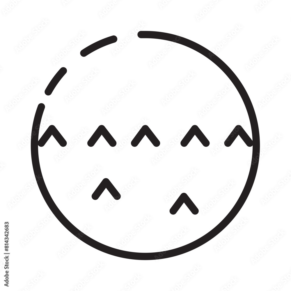 Ground Planting Soil Line Icon Ground Planting Soil Line Icon