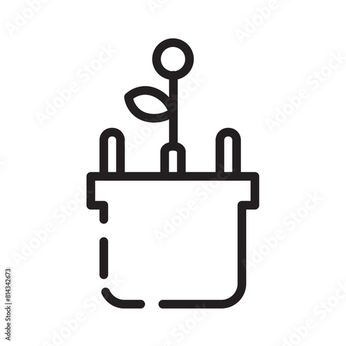 Indoor Garden Plant Line Icon
