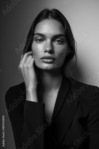 Black and White Portrait of a Woman