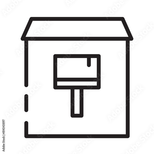 house painting refurbish line icon