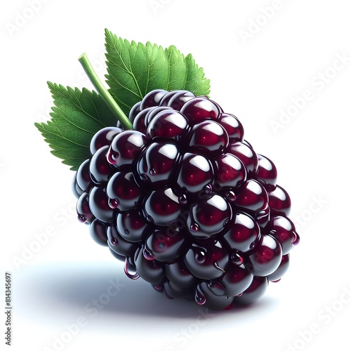 blackberry isolated on white photo