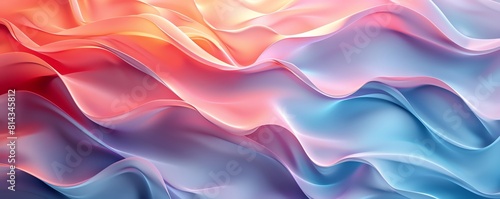 An abstract blend of waves and curves in soothing pastel colors, creating a friendly and approachable business atmosphere