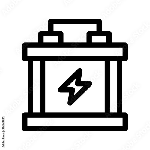 Accumulator Icon Vector Symbol Design Illustration