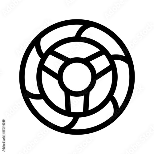 Steering Wheel Icon Vector Symbol Design Illustration