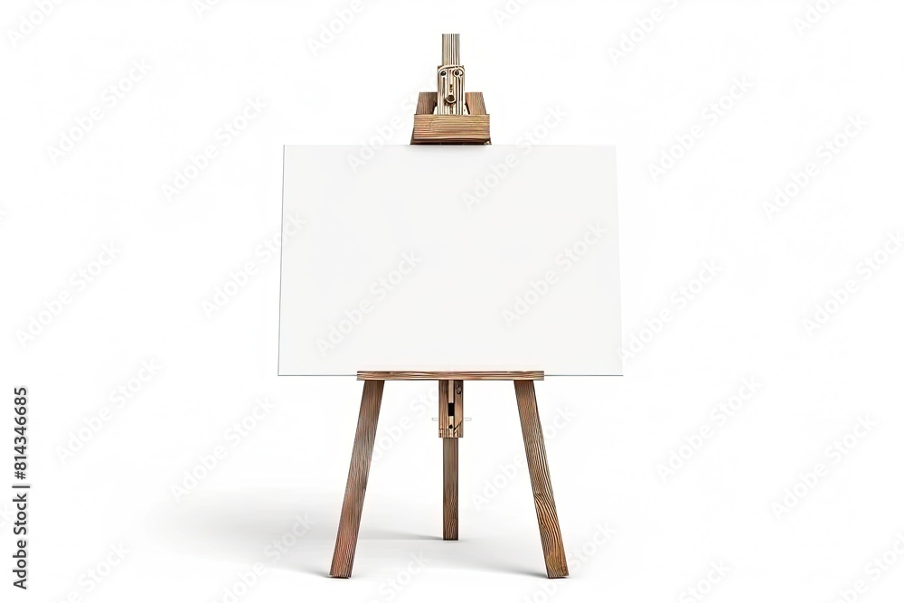 Elegant Art easel For Kid Room Isolated on white background Elegant Art easel For Kid Room Isolated on white background