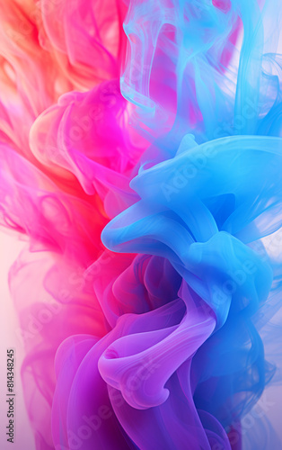 Vibrant Colorful Ink Smoke - made with Generative AI (ID: 814348245)