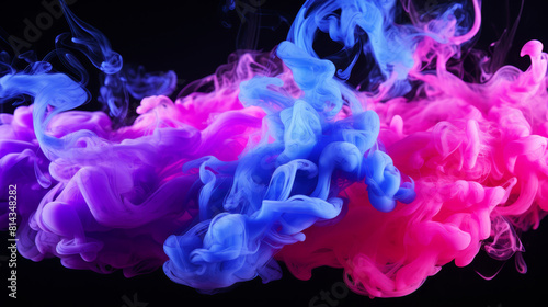 Abstract Colorful Smoke -blue pink purple- made with Generative AI (ID: 814348282)