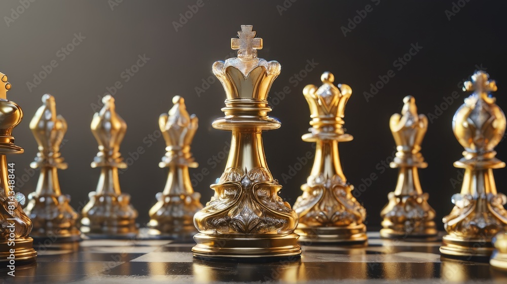 chess game chess board Elegant design and gold color Frosted Style chess game chess board Elegant design and gold color Frosted Style