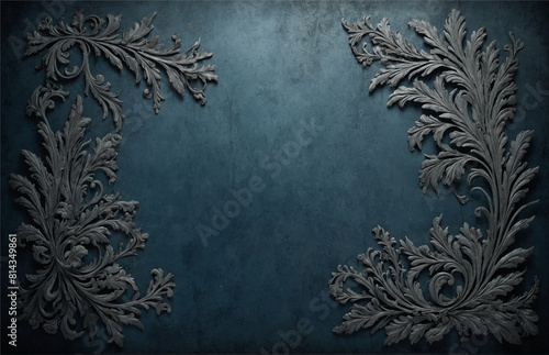A stunning grunge grey blue background with intricate details and a touch of elegance, Generative AI