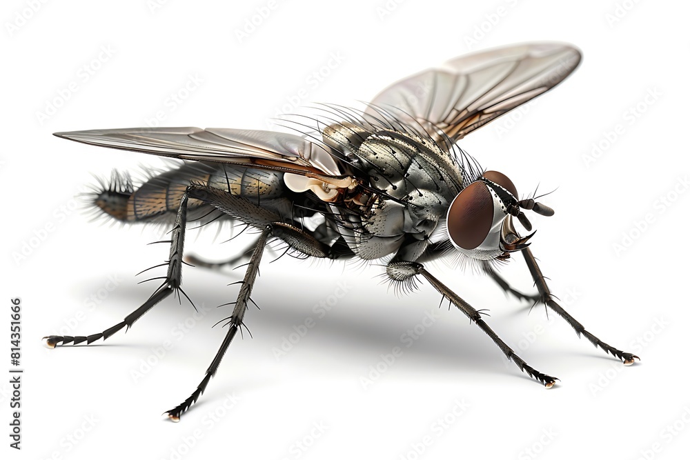 A fly with its legs spread out and its mouth open, as if in mid-scream. A fly with its legs spread out and its mouth open, as if in mid-scream.