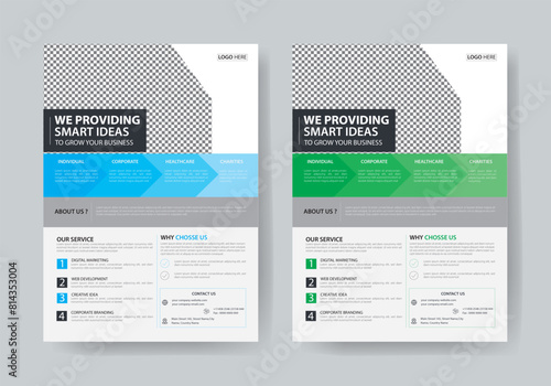 The Flyer Template is made in Adobe Illustrator format. This Template is best suitable for your Business. You can set images and change text, and color very quickly and easily.