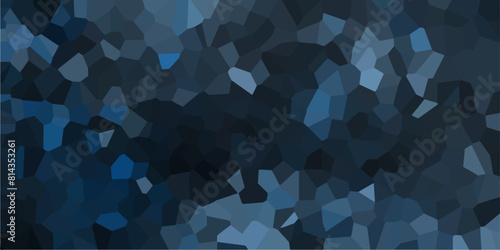 Dark BLUE vector pattern. Quartz dark Navy blue Broken Stained Glass Background. Voronoi diagram background. Seamless pattern shapes vector Vintage Quartz surface white for bathroom or kitchen