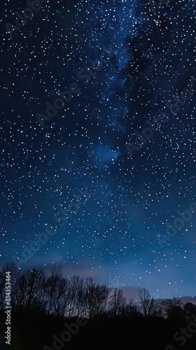 Mysteriously shining starry sky, fantastic beautifully moving night sky, emotional