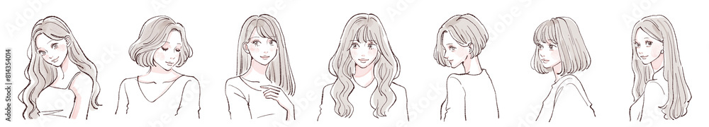 女性・女の子のイラスト素材 女性・女の子のイラスト素材