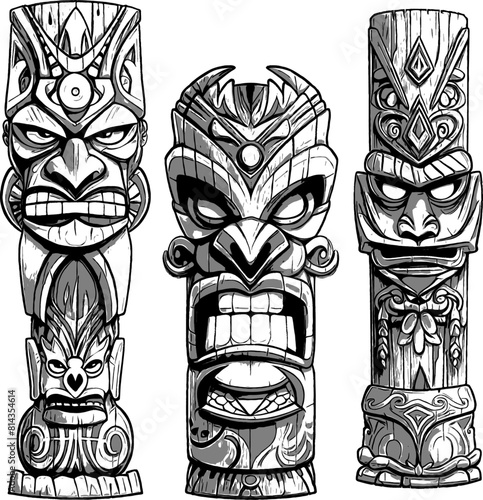 Tiki Totem Pole