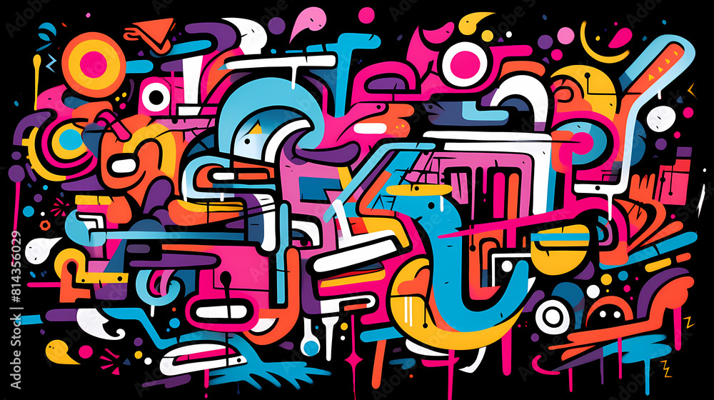 Abstract street art graffiti Abstract street art graffiti