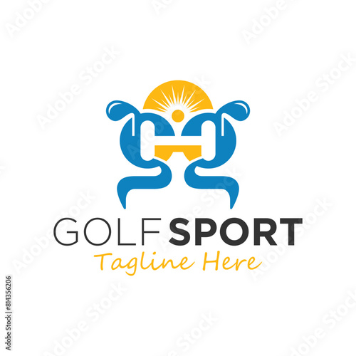 golf sport logo with the letters GH