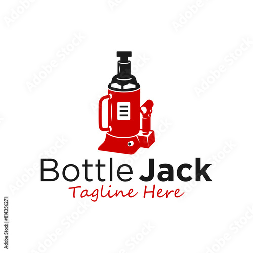 bottle jack illustration logo