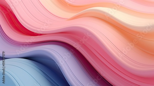 Abstract pastel colors 3d wave background. Abstract background in soft pastel colors