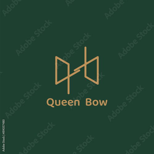 The bow tie logo is in the shape of the letters Q and B. Suitable for fashion businesses.