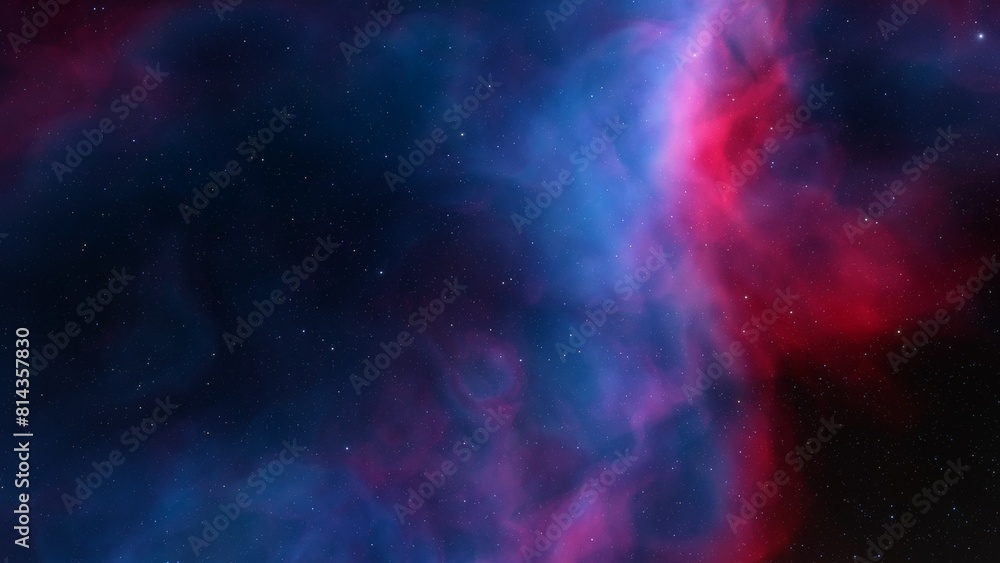 Naklejka premium Space of night sky with cloud and stars 