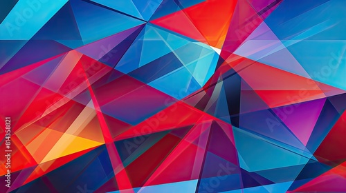 Abstract colorful background with geometric shapes in bold hues