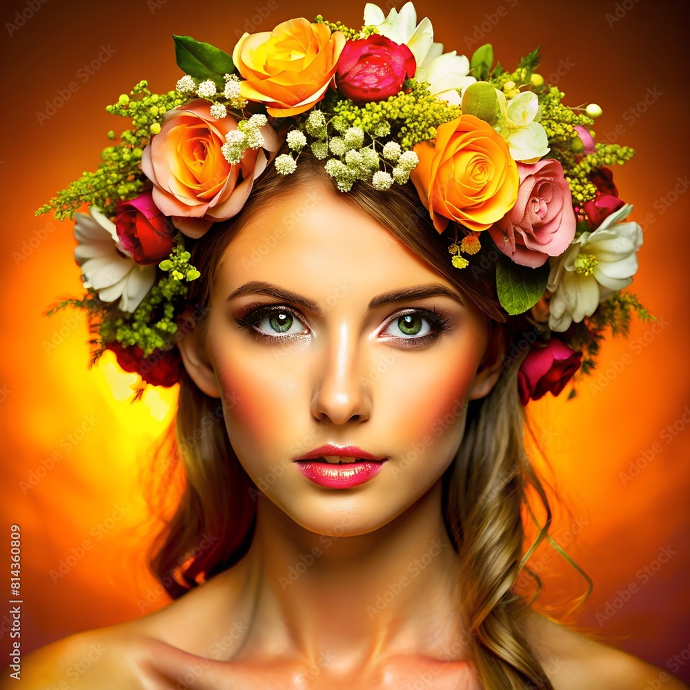 young lady with glow flowers crown,glow flowers crown, flowers crown,young woman,young lady,flowers hat,fairy crown,fashion hat,hat model young lady with glow flowers crown,glow flowers crown, flowers crown,young woman,young lady,flowers hat,fairy crown,fashion hat,hat model