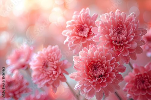 Pink chrysanthemum flower. Created with Ai