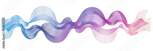Vector illustration of a hand-drawn abstract line wave representing music, sound, audio frequency, podcast, radio, waveform, volume, and acoustic art