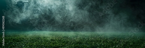 Green background with dark ground and a mix of toxic elements like black fog and stink mist, evoking a sense of pollution and unpleasantness