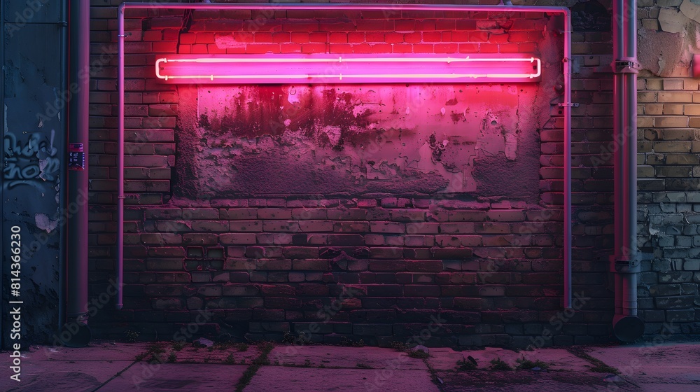 brick wall with neon light brick wall with neon light