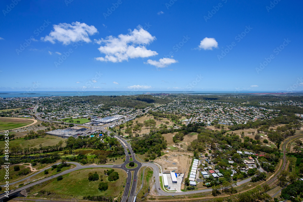 Aerial view of Gladstone from the Kirkwood area, Queensland