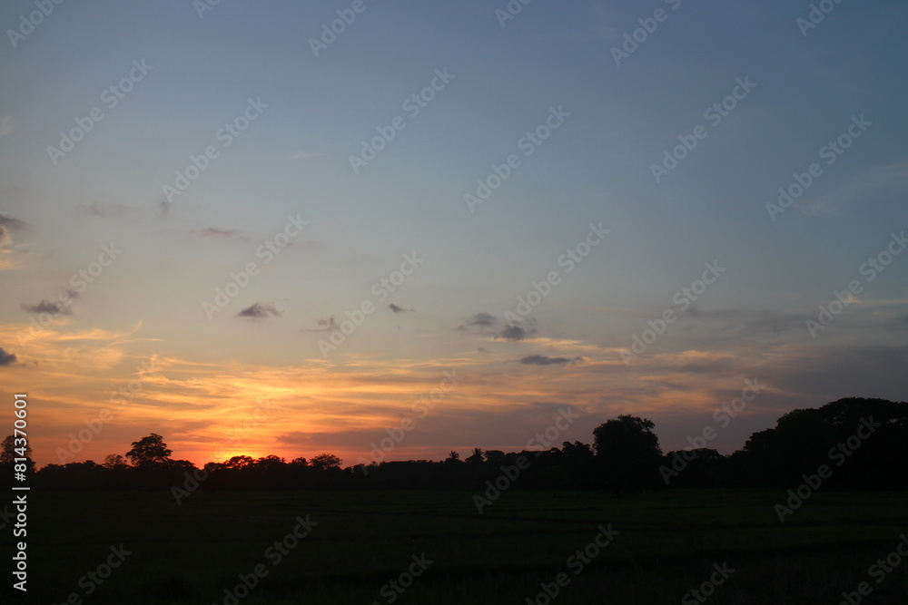 Sunset sky for background or sunrise sky and cloud at morning. Sunset sky for background or sunrise sky and cloud at morning.